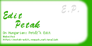 edit petak business card